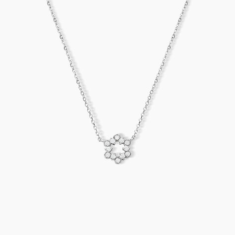 Collier Sibylline Argent Blanc Oxyde De Zirconium - Colliers avec pierres Femme | Marc Orian
