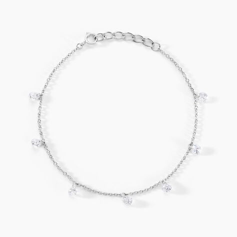 Bracelet Argent Collie Argent Blanc Oxyde - Bracelets fantaisie Femme | Marc Orian