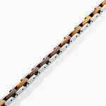 Bracelet M&eacute;tal Acier Blanc Oeil De Tigre - Bracelets cha&icirc;nes Homme | Marc Orian
