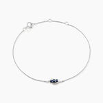 Bracelet Trinitie Or Blanc Saphir Diamant - Bracelets cha&icirc;nes Femme | Marc Orian