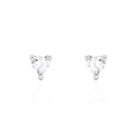 Boucles D'oreilles Puces Breana Argent Blanc Oxyde De Zirconium - Puces Femme | Marc Orian