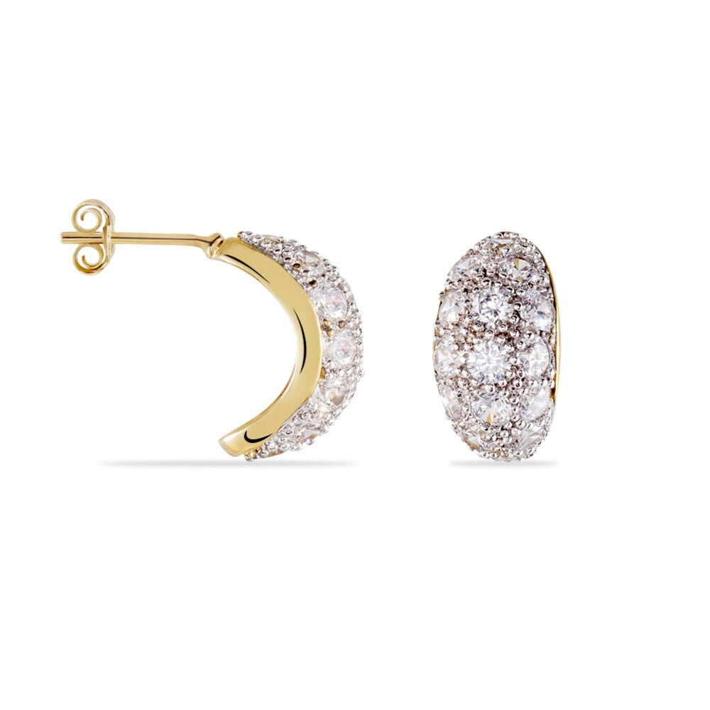 Boucles D'oreilles Puces Sohela Plaqué Or Jaune Oxyde De Zirconium - Puces Femme | Marc Orian