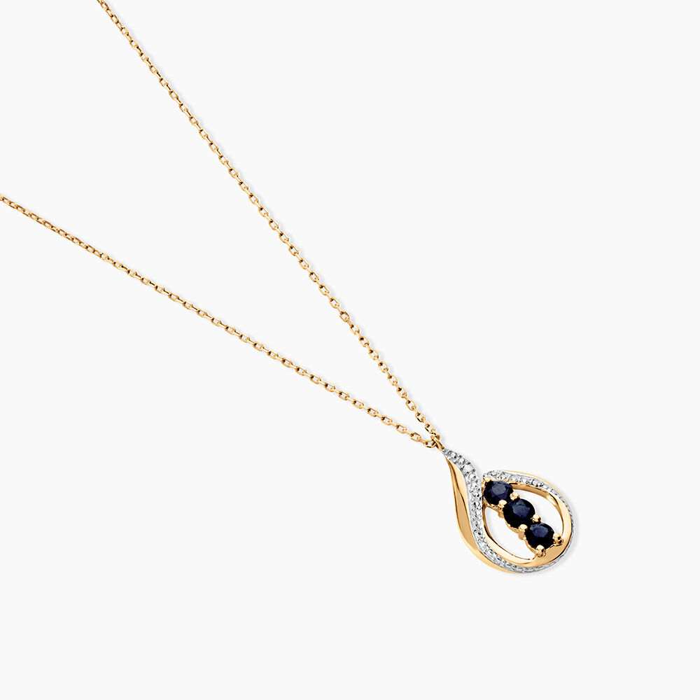 Collier Aurora Or Jaune Saphir Et Diamant - Colliers avec pierres Femme | Marc Orian