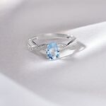 Bague Candice Or Blanc Topaze - Bagues pierres fines Femme | Marc Orian