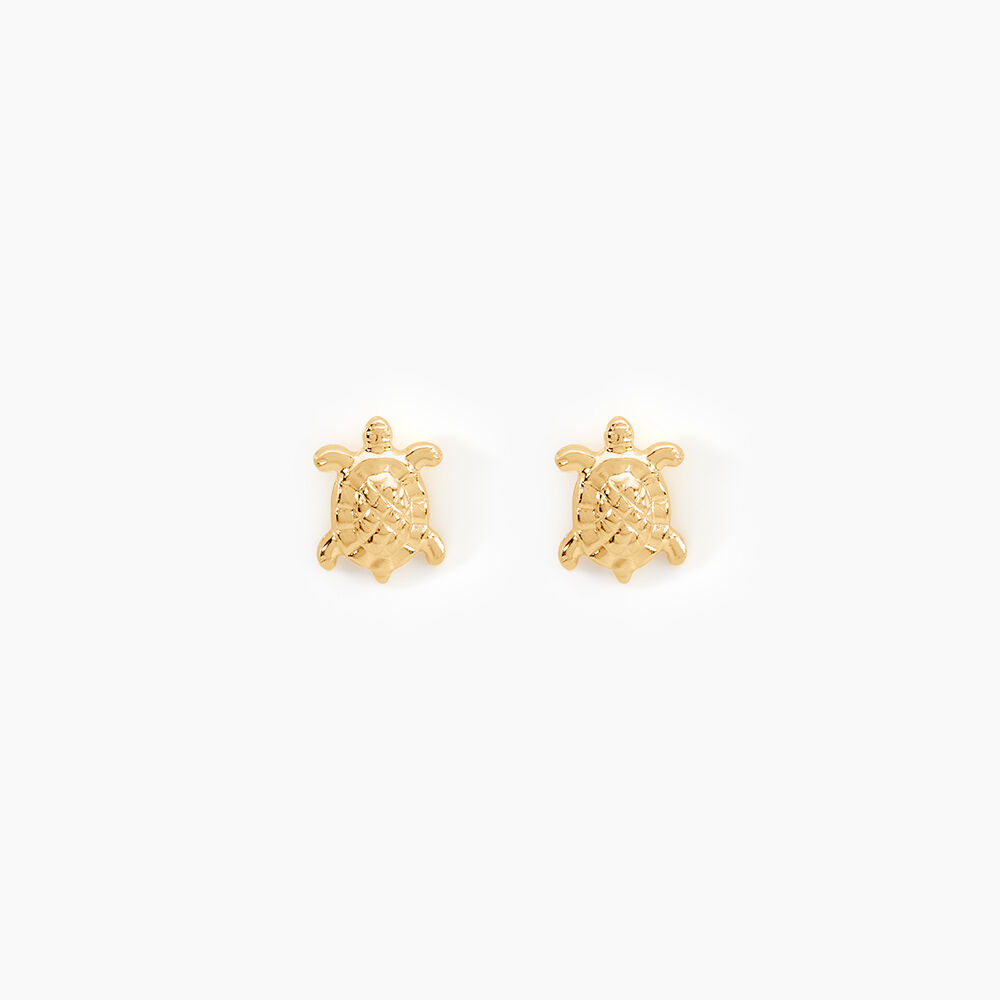 Boucles D'oreilles Puces Almahae Tortue Or Jaune - Puces Femme | Marc Orian