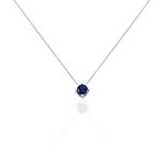 Collier Dwight Argent Blanc Oxyde De Zirconium Bleu - Colliers solitaires Femme | Marc Orian