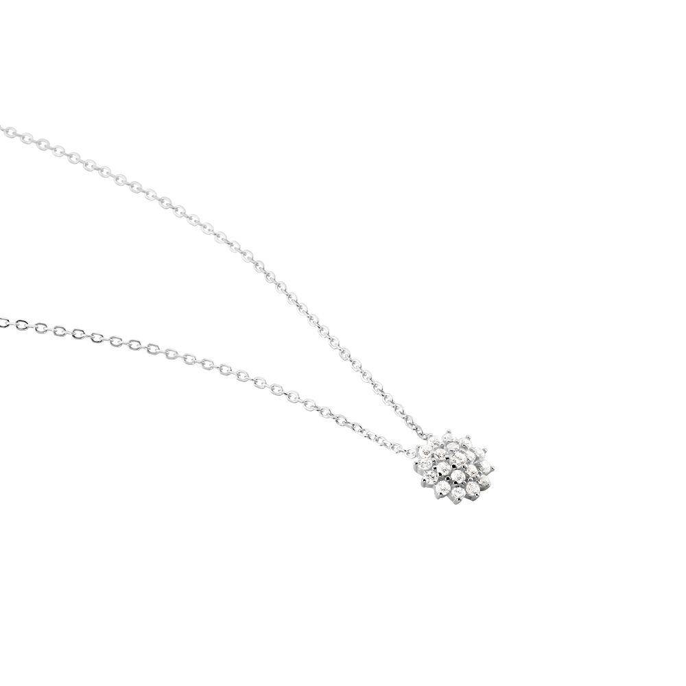 Collier Argent Blanc Maximille Oxydes De Zirconium - Colliers avec pierres Femme | Marc Orian