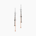Boucles D'oreilles Pendantes Anfel Argent Tricolore - Pendantes Femme | Marc Orian