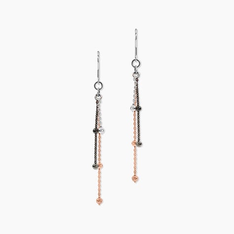Boucles D'oreilles Pendantes Anfel Argent Tricolore - Pendantes Femme | Marc Orian