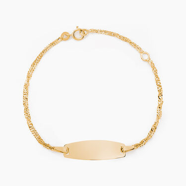 Bracelet Identite Bebe Or Jaune Ericka