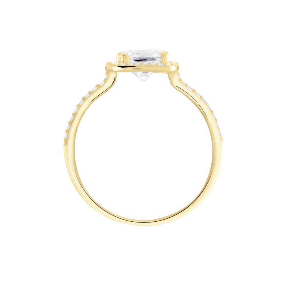 Bague Or Jaune Adrienne Oxydes De Zirconium - Solitaires Femme | Marc Orian