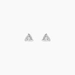 Boucles D'Oreilles Puces Sabia Argent Blanc Oxyde De Zirconium - Puces Femme | Marc Orian