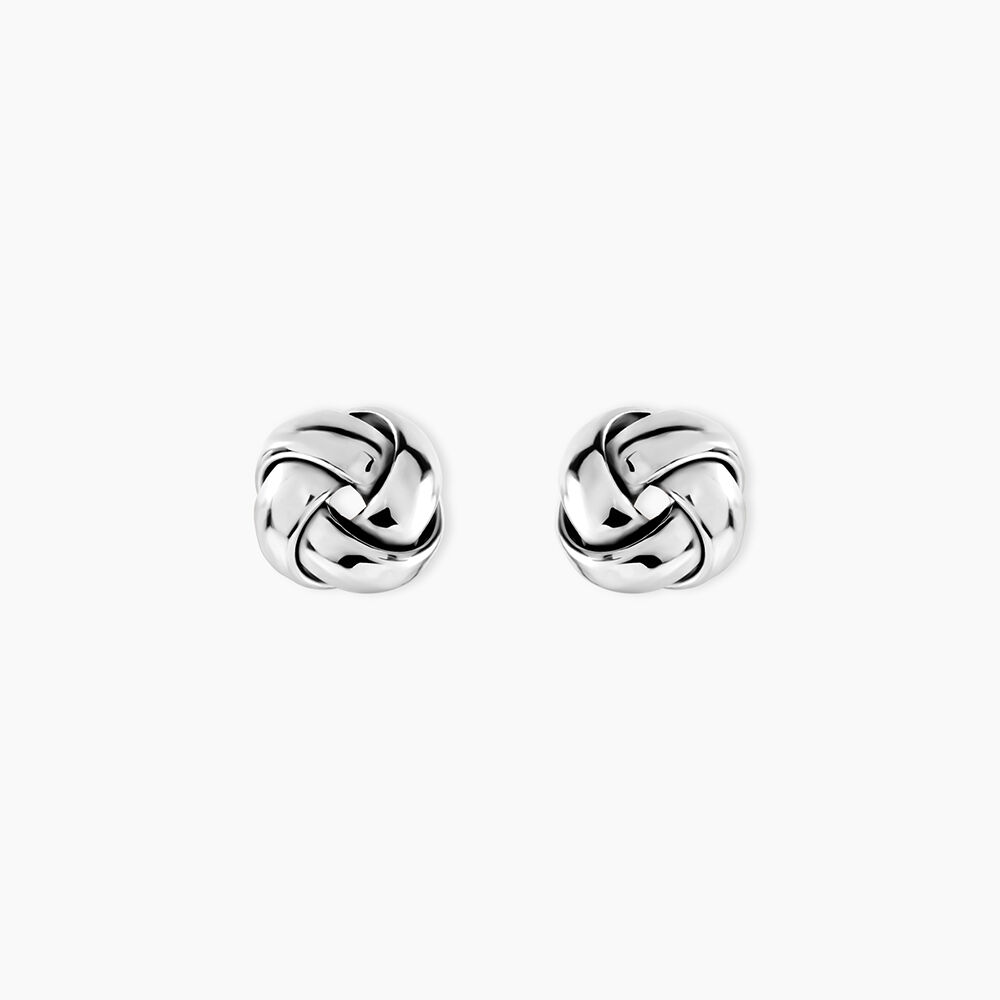 Boucles D'Oreilles Puces Orane Argent Blanc - Puces Femme | Marc Orian