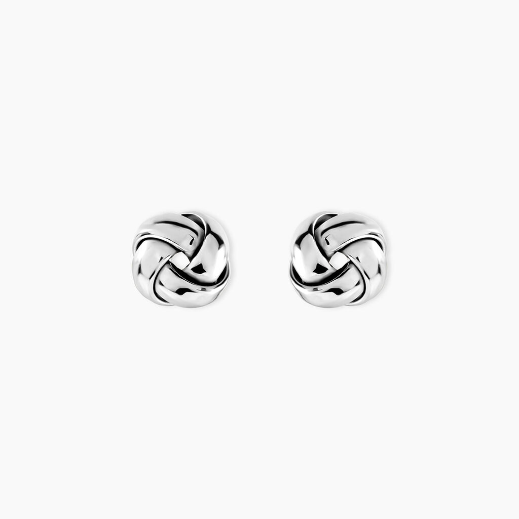 Boucles D'Oreilles Puces Orane Argent Blanc - Puces Femme | Marc Orian