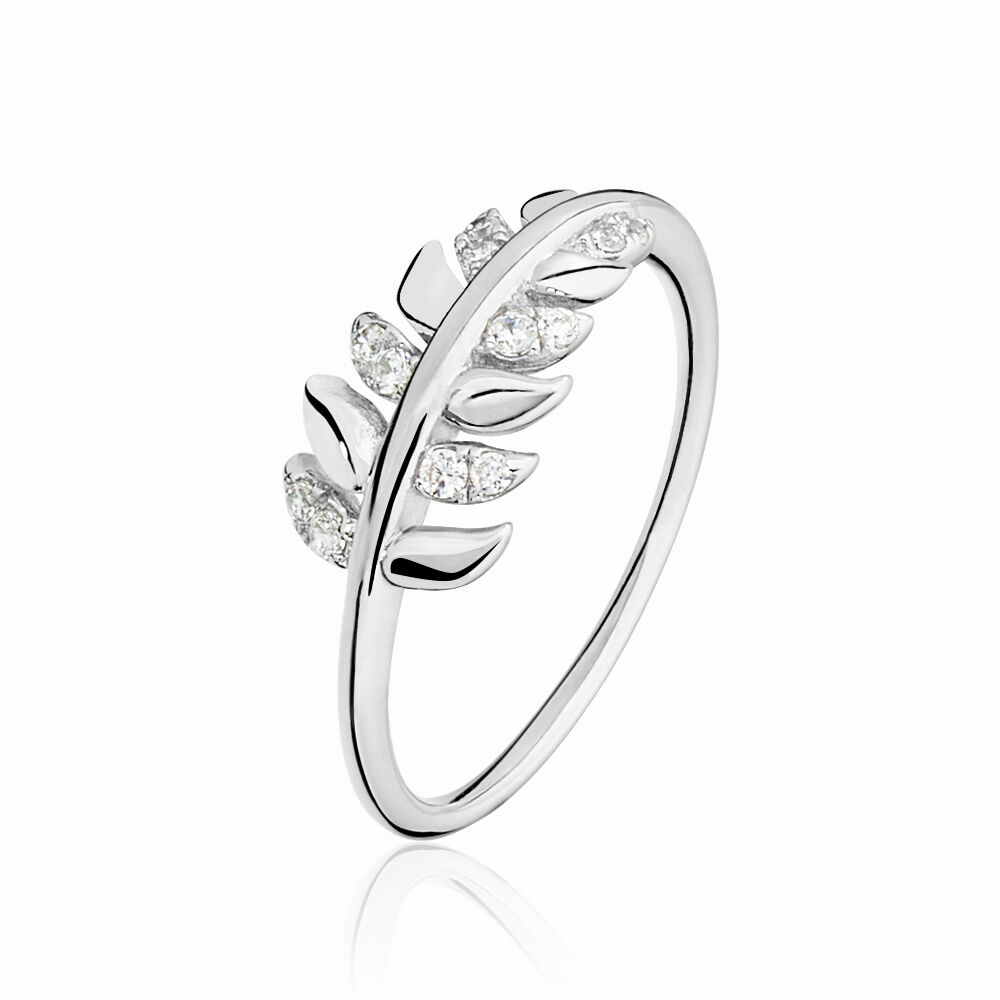 Bague Jade Argent Blanc Oxyde De Zirconium -  Femme | Marc Orian