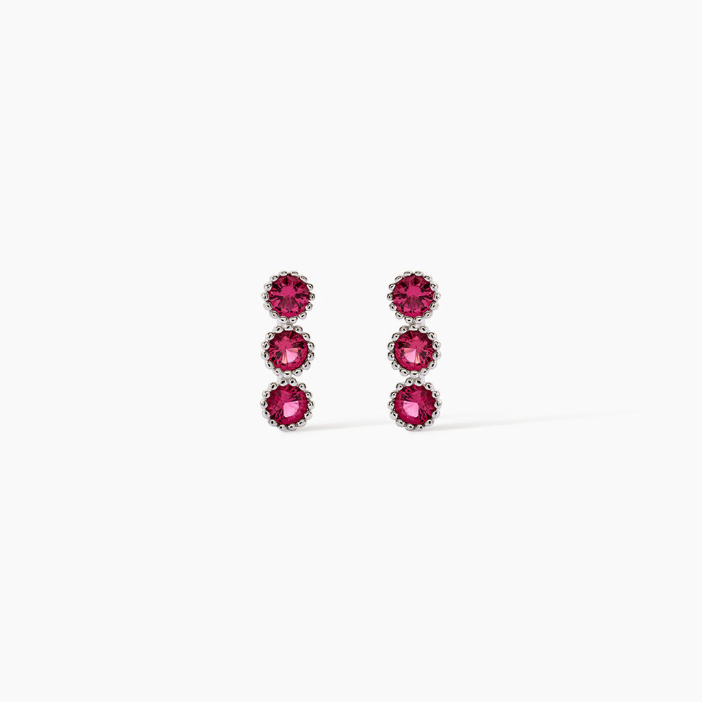Boucles D'oreilles Puces Kasey Argent Blanc Oxyde De Zirconium - Puces Femme | Marc Orian