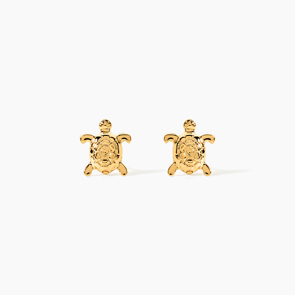 Boucles D'oreilles Puces Almahae Tortue Or Jaune - Puces Famille | Marc Orian