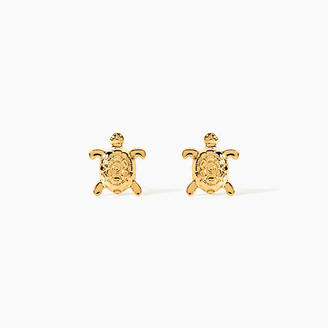 Boucles D'oreilles Puces Almahae Tortue Or Jaune - Puces Famille | Marc Orian