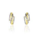 Boucles D'oreilles Puces Bodil Or Bicolore Diamant - Puces Femme | Marc Orian