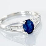 Bague Denise Or Blanc Saphir Et Diamant - Solitaires Femme | Marc Orian