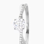 Bague Dana Or Blanc Oxyde De Zirconium - Solitaires Femme | Marc Orian