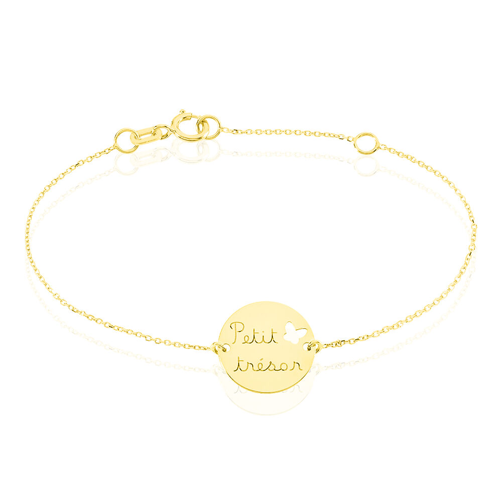 Bracelet Benedicte Message Or Jaune - Bracelets Medailles Enfant | Marc Orian