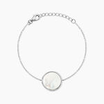 Bracelet Zealie Argent Blanc Nacre - Bracelets Medailles Femme | Marc Orian