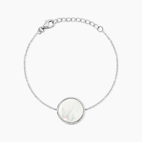 Bracelet Zealie Argent Blanc Nacre - Bracelets Medailles Femme | Marc Orian