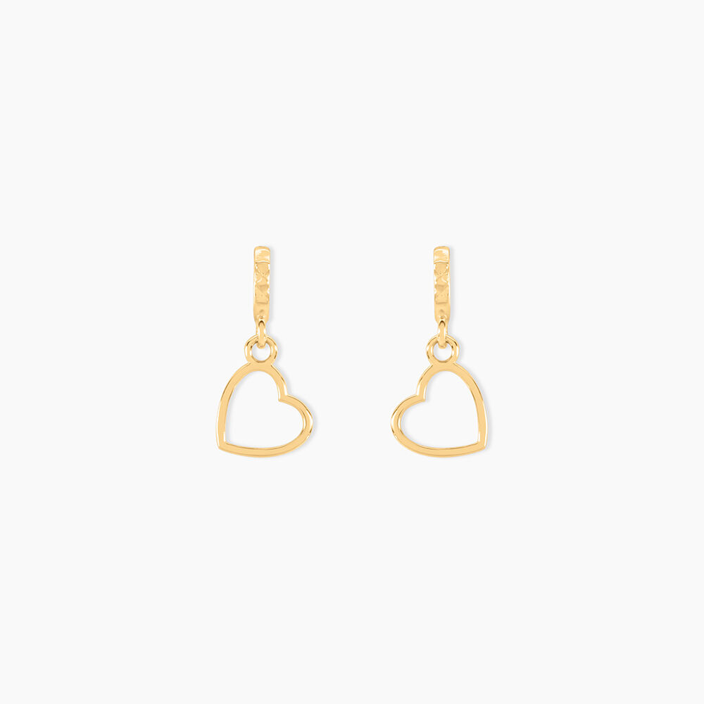 Boucles D'oreilles Pendantes Anne-maudae Pendantes Coeurs Or Jaune - Pendantes Femme | Marc Orian