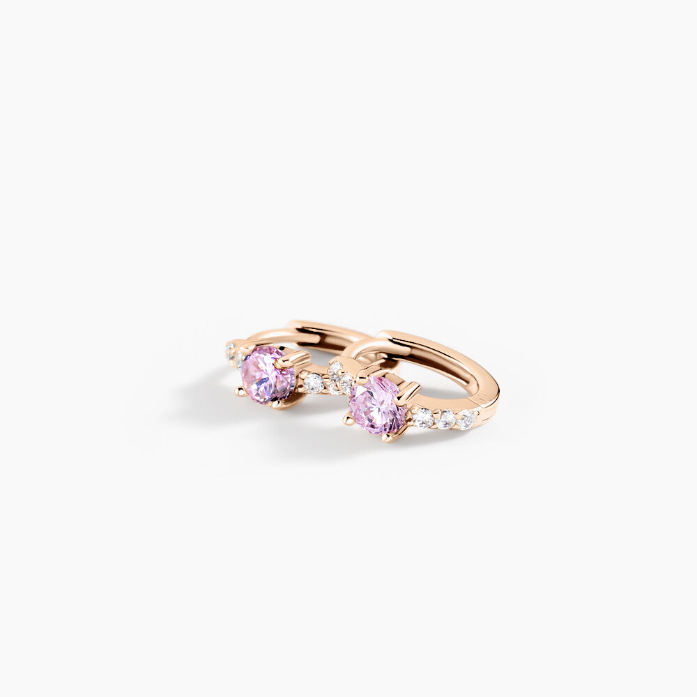 Créoles Gregh Argent Rose Oxyde De Zirconium - Créoles Femme | Marc Orian
