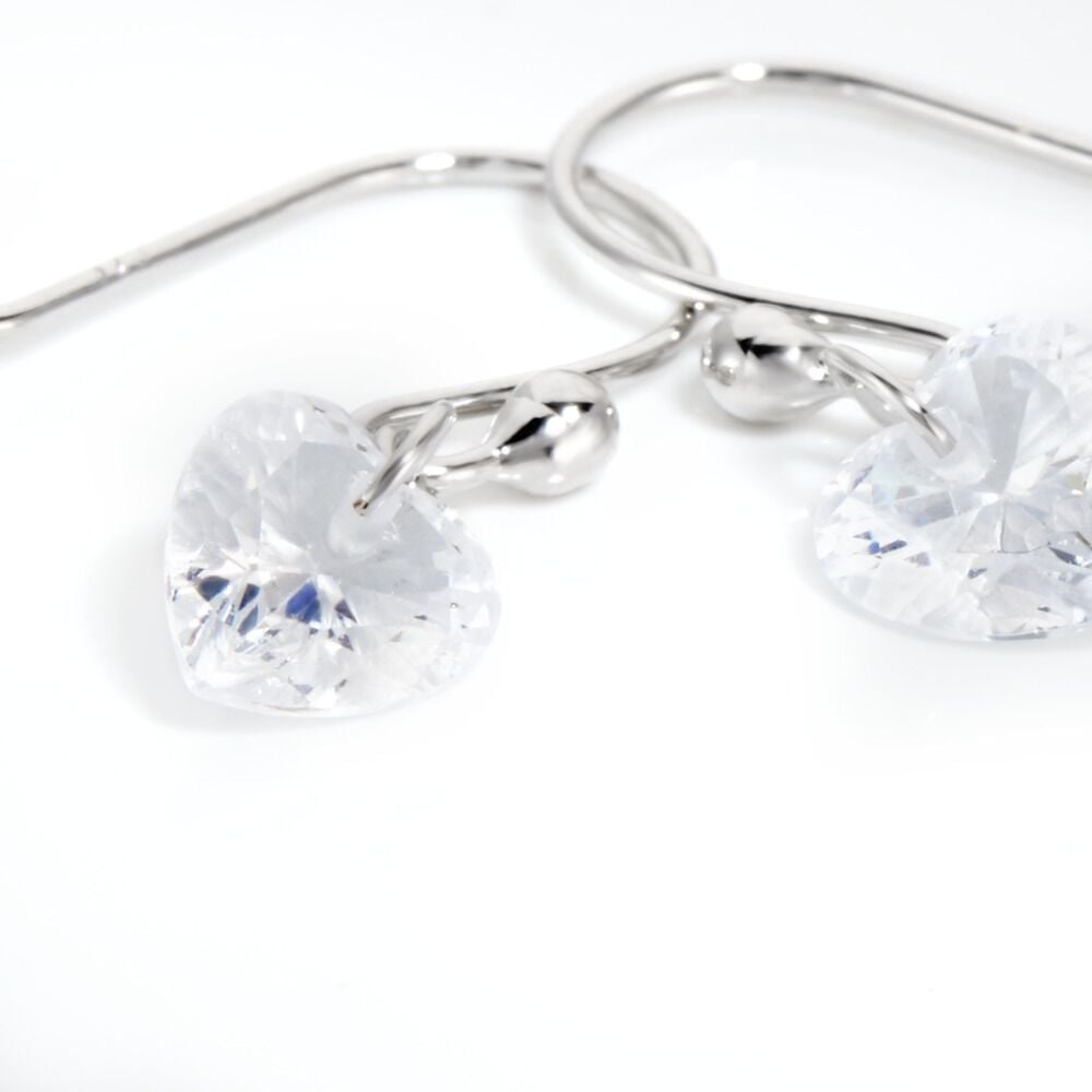 Boucles D'oreilles Pendantes Argent Blanc Sopher Oxydes De Zirconium - Pendantes Femme | Marc Orian