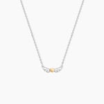 Collier Or Jaune et Argent Blanc Oxyde De Zirconium - Colliers avec pierres Femme | Marc Orian