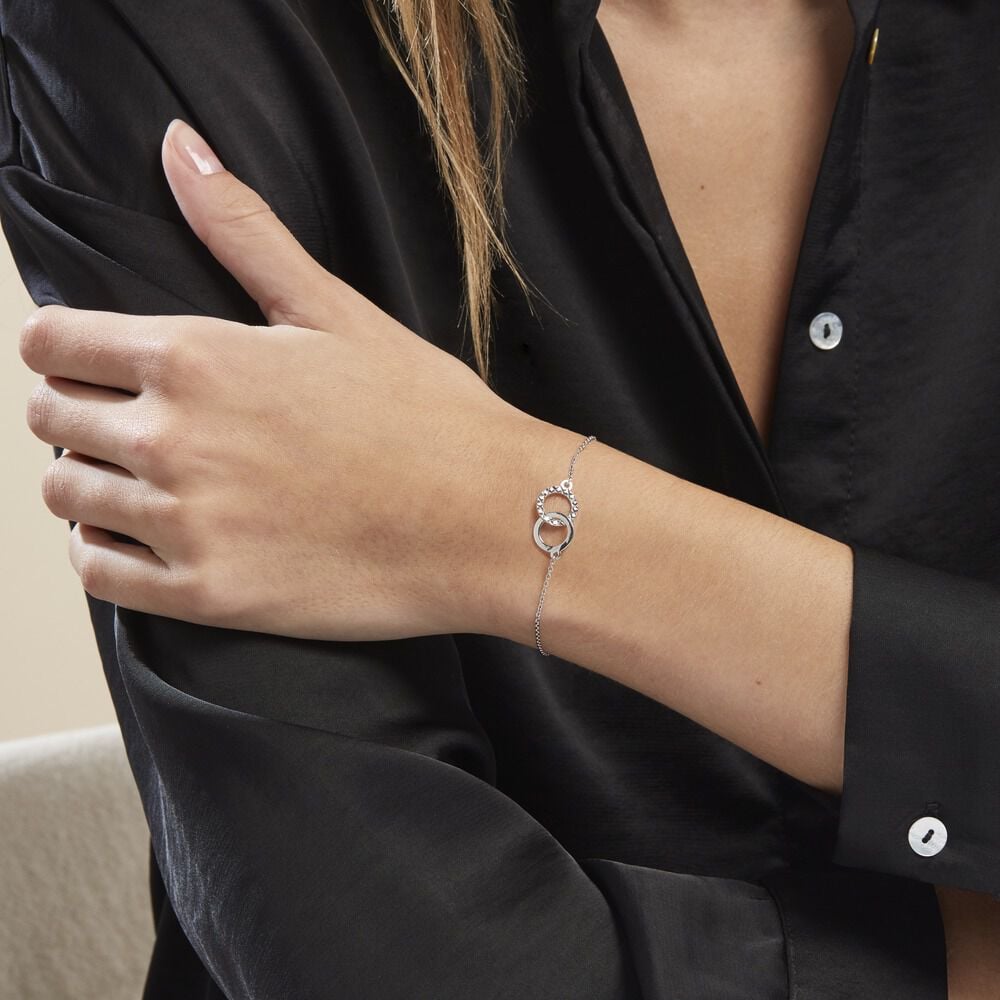 Bracelet Argent Blanc Ula - Bracelets chaînes Femme | Marc Orian