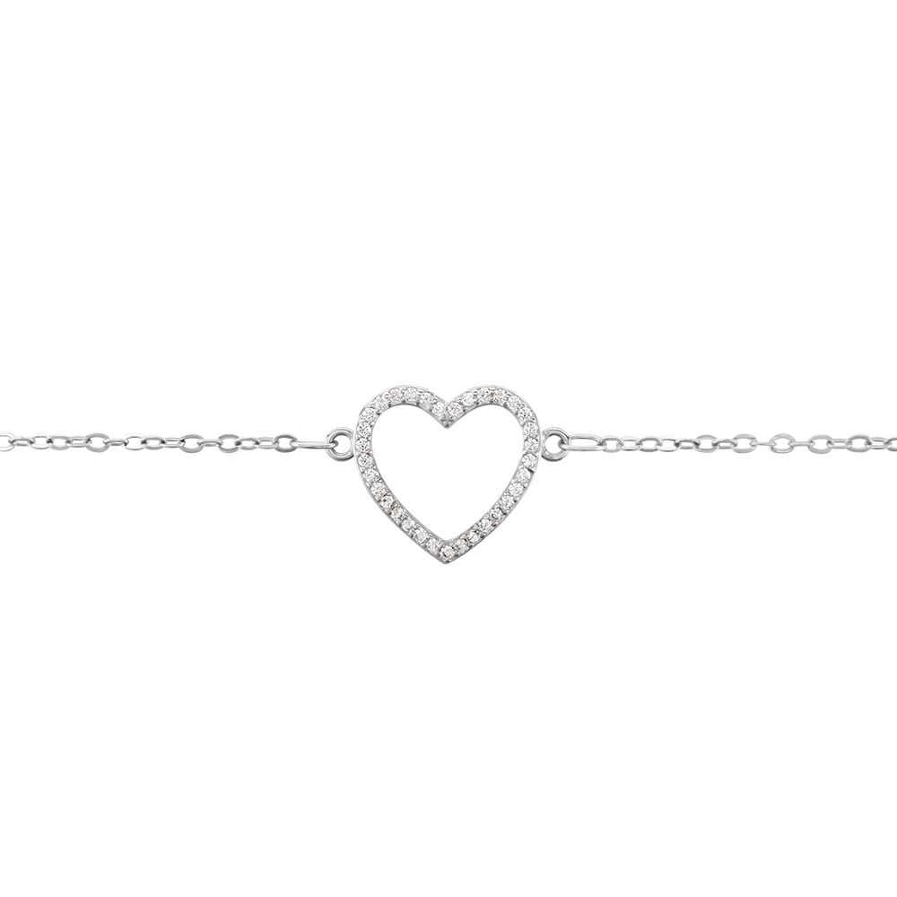 Bracelet Argent Blanc Gasparde Oxyde De Zirconium - Bracelets chaînes Femme | Marc Orian