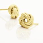 Boucles D'oreilles Puces Ilhame Nid Or Jaune - Puces Femme | Marc Orian