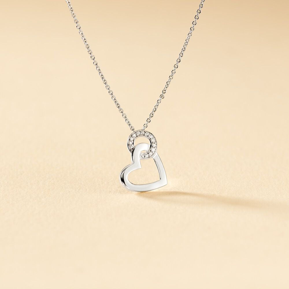 Collier Melesine Or Blanc Diamant - Colliers avec pierres Femme | Marc Orian