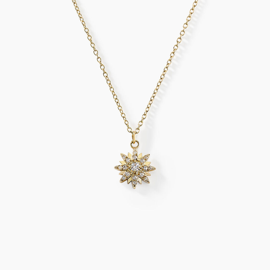 Collier Aurore Acier Jaune Oxyde De Zirconium - Colliers avec pierres Femme | Marc Orian