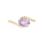 Bague Loriane Or Jaune Amethyste Et Oxyde De Zirconium - Bagues pierres fines Femme | Marc Orian