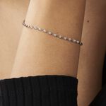 Bracelet Ciana Torsade Diamante Argent Blanc - Bracelets fantaisie Femme | Marc Orian