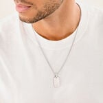 Collier Aziel Acier Blanc Oxyde De Zirconium - Colliers avec pierres Homme | Marc Orian