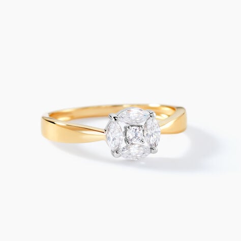 Bague Solitaire Maurena Or Jaune Oxyde De Zirconium - Solitaires Femme | Marc Orian