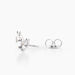 Boucles D'oreilles Puces Navette Argent Blanc Oxyde De Zirconium - Puces Femme | Marc Orian
