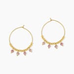 Cr&eacute;oles Athena Acier Jaune Rhodochrosite - Cr&eacute;oles Femme | Marc Orian