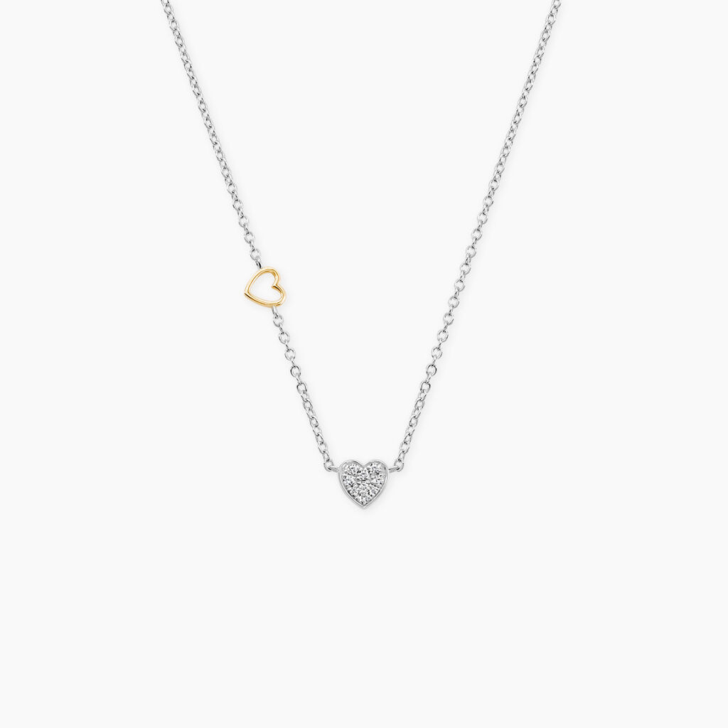 Collier Joia Or Jaune Argent Blanc Oxyde De Zirconium - Colliers avec pierres Femme | Marc Orian