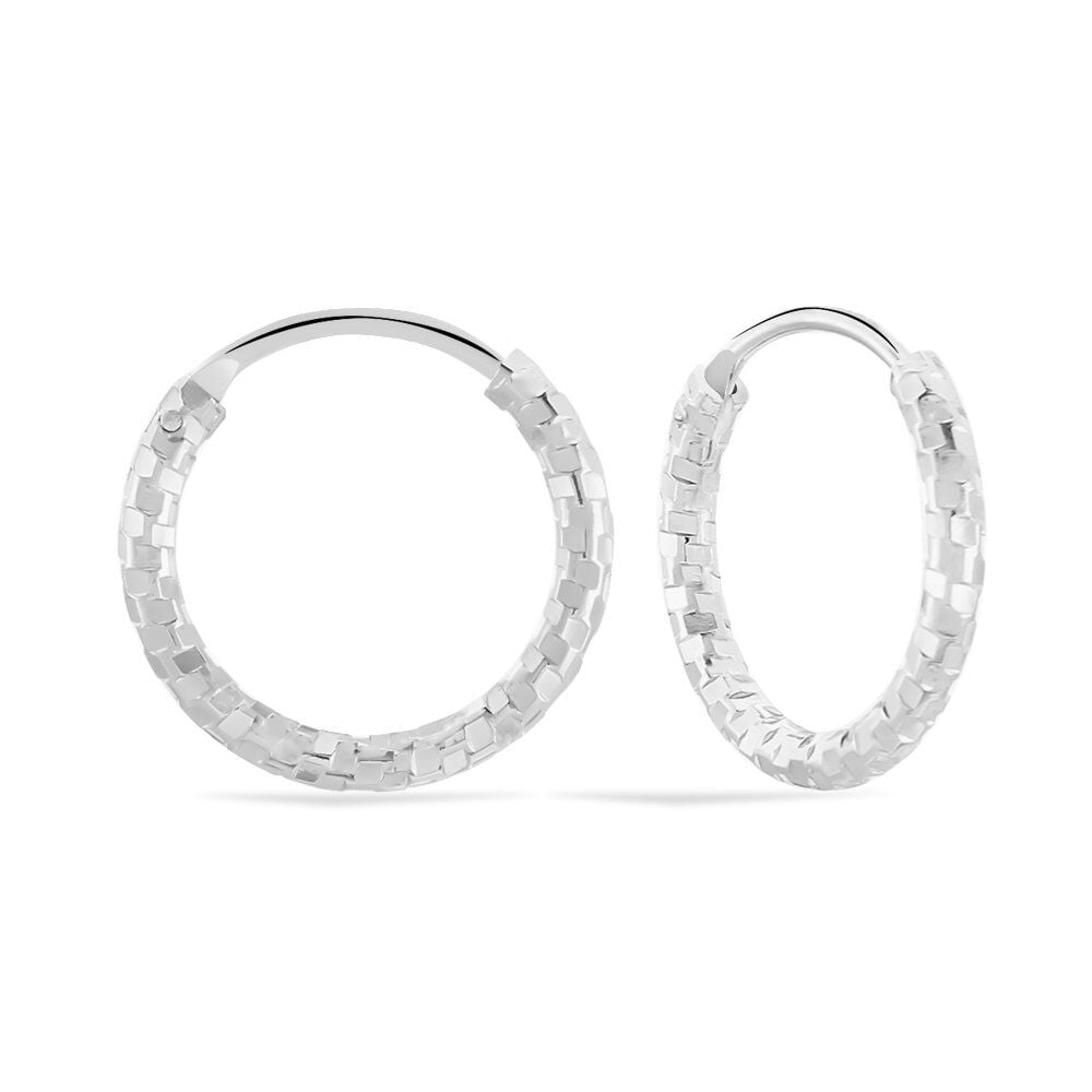 Créoles Argent Blanc Agathe - Créoles Femme | Marc Orian