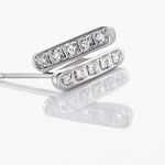 Boucles D'oreilles Puces Rosalin Blanc Diamant Blanc - Puces Femme | Marc Orian