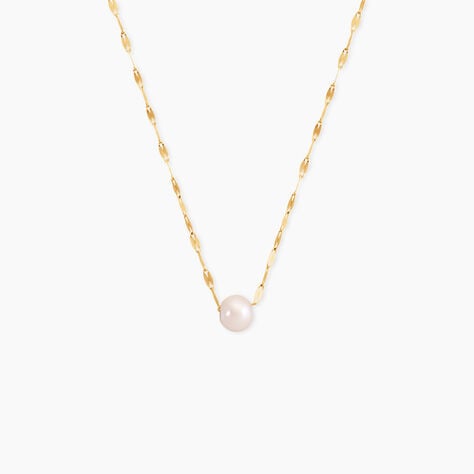 Collier Fliep Argent Dor&eacute; A L'Or 750/1000 Perle De Culture - Colliers avec pierres Femme | Marc Orian