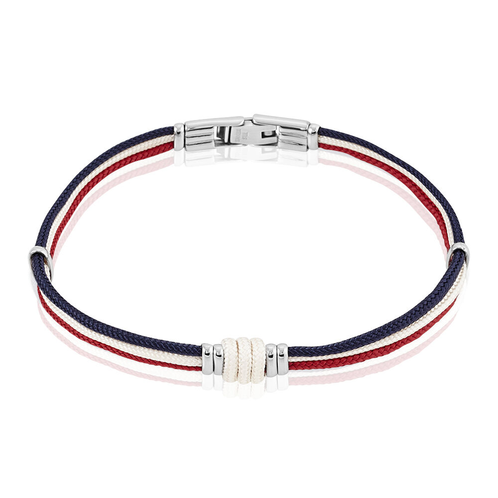 Bracelet Salhia Acier Blanc - Bracelets cordons Homme | Marc Orian