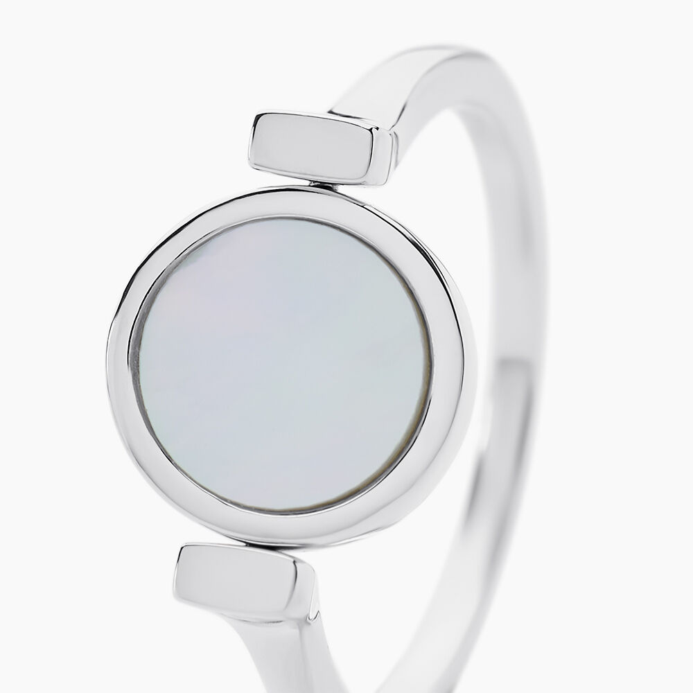 Bague Lunatique Argent Blanc Lapis Lazuli Nacre -  Femme | Marc Orian