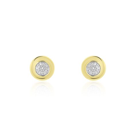 Boucles D'oreilles Puces Or Jaune Laurissa Diamants - Boucles d'oreilles pierres précieuses Femme | Marc Orian